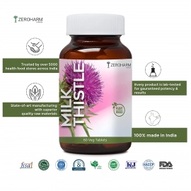 Zeroharm | Milk Thistle | Liver & Gall Bladder Health Supplement | 60 Tablets | 3 Pack