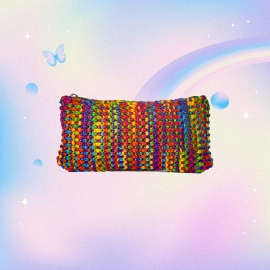 Happy Cultures | Multicolor Macrame Pouch | Handcrafted