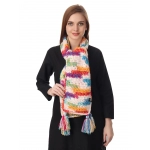 Happy Cultures Multicolor Vibrant Crocheted Unisex Scarf | Handmade