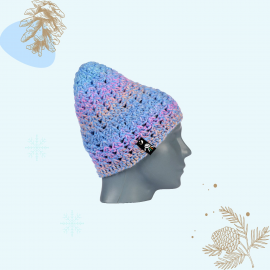 Happy Cultures | Sky Blue Multicolour Crocheted Beanie | Handcrafted