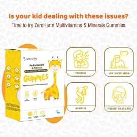 Zeroharm | Multivitamin Gummies For Kids And Adults | With A, C, D, E, B12, Zinc, Iodine | 120 Gummies