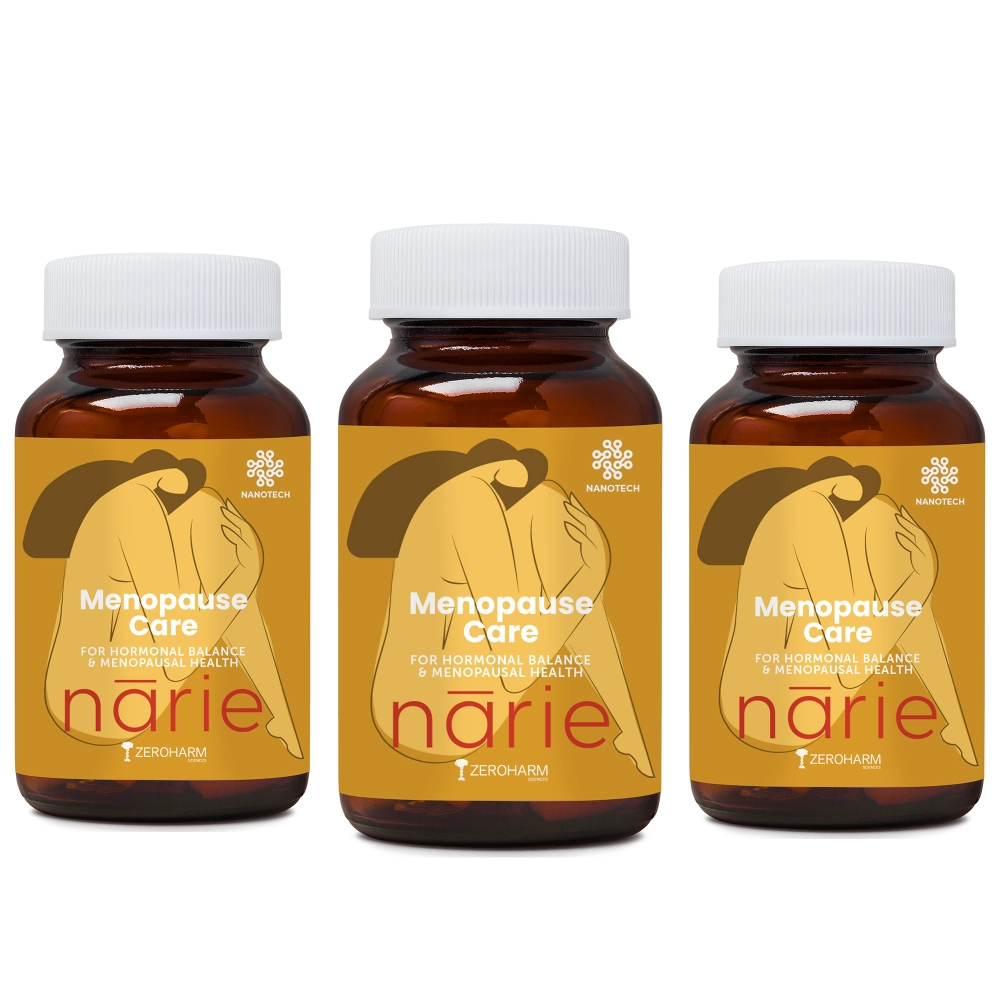 Zeroharm Narie Menopause Care Supplement | Reduces stress & mood swings | 180 Tablets