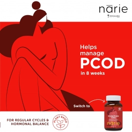 Zeroharm | Narie PCOS/PCOD Care Tablets | High Energy & Better Mood | 180 Tablets