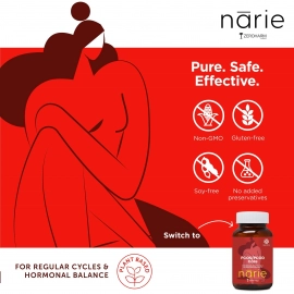 Zeroharm | Narie PCOS/PCOD Care Tablets | High Energy & Better Mood | 180 Tablets