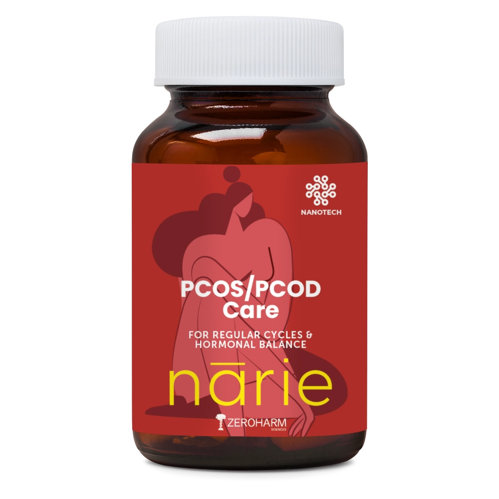 Zeroharm | Narie PCOS/PCOD Care Tablets | High Energy & Better Mood | 60 Tablets