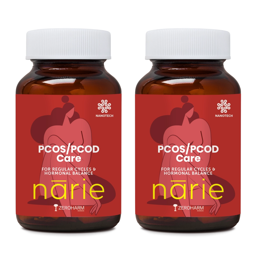 Zeroharm | Narie PCOS/PCOD Care Tablets | High Energy & Better Mood | 120 Tablets