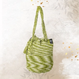 Happy Cultures | Olive Multi Colour Tassel Potli Bag | Handcrafted