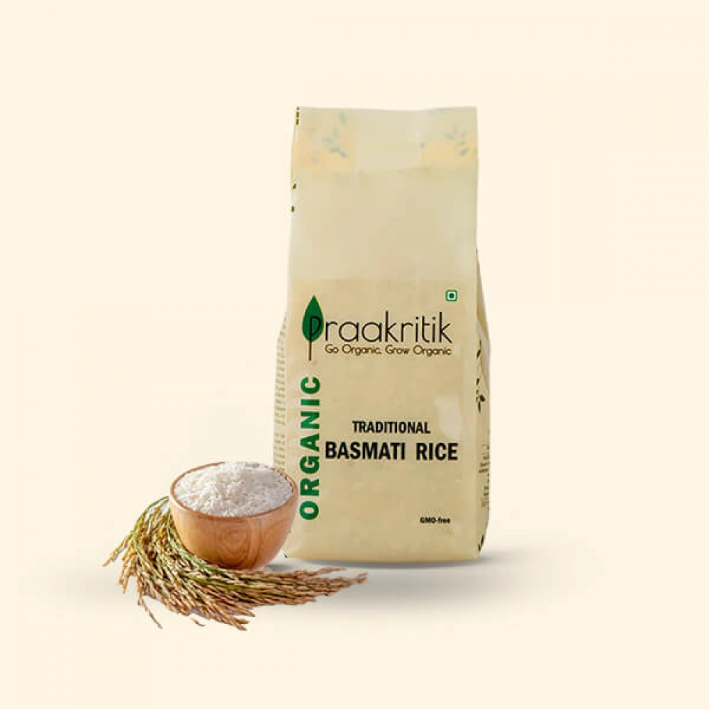 Praakritik Organic Basmati Rice | 100 % Natural | 500gm (Pack of 2)