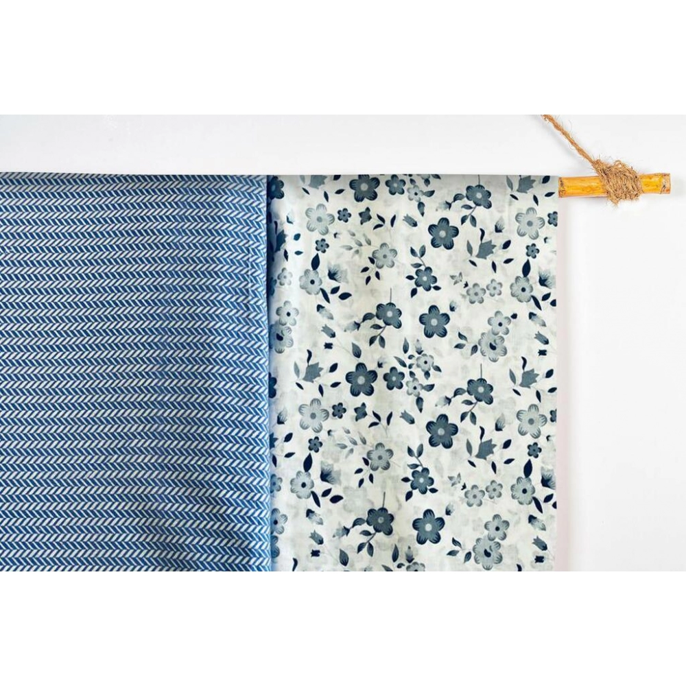 Sleepcosee | Organic Cotton Single Dohar- D5 | Blue