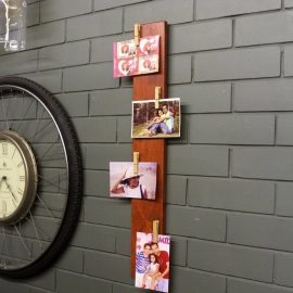 Barish Handcrafted Decor Photo Frame | Single Wooden Plank | Firewood