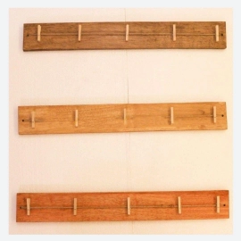 Barish Handcrafted Decor Photo Frame | Wooden Plank Set of 3 with Wooden Pegs
