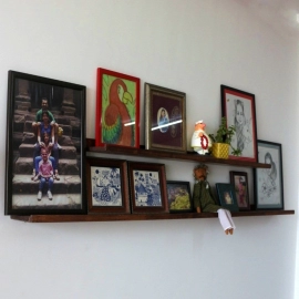 Barish Handcrafted Decor | Photo Ledge | Walnut