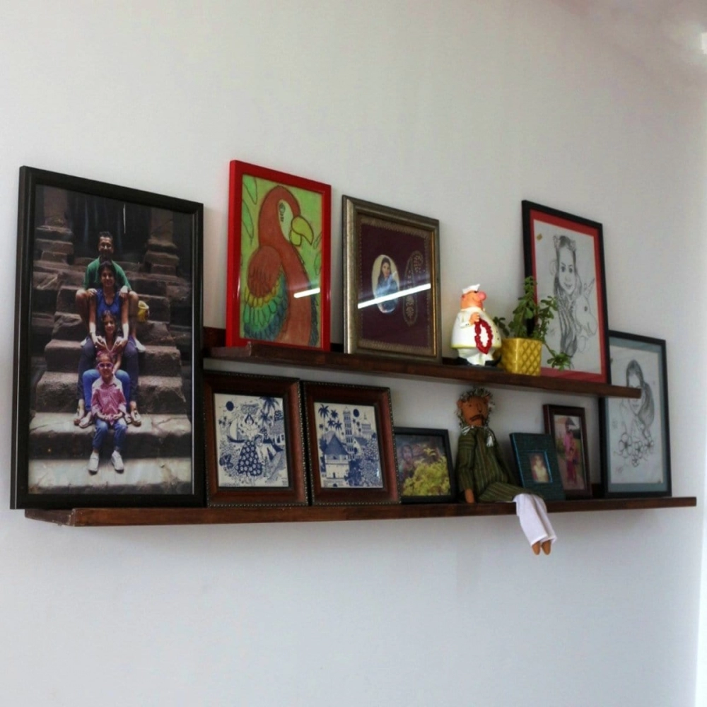 Barish Handcrafted Decor | Photo Ledge | Walnut
