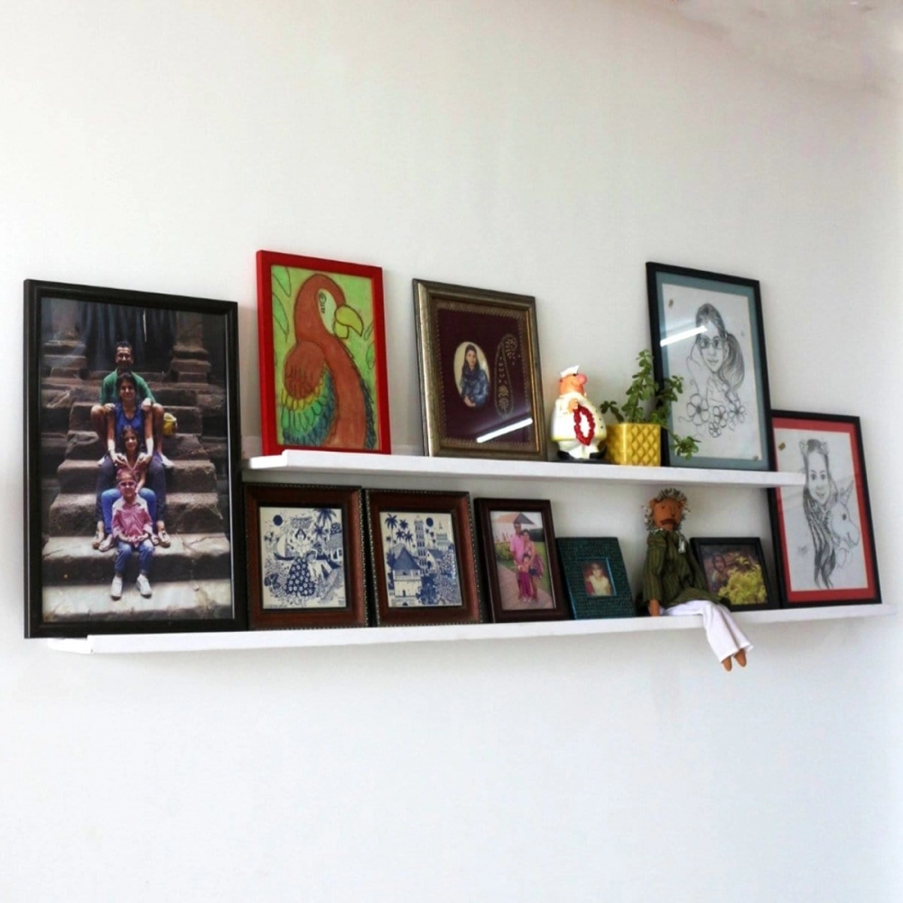 Barish Handcrafted Decor | Photo Ledge | White