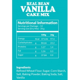 Plattered Real Bean Vanilla Cake Mix | EGGLESS | Vegan Friendly | Pack of 1