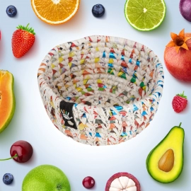 Happy Cultures | Recycled Wrapper Basket | SMALL