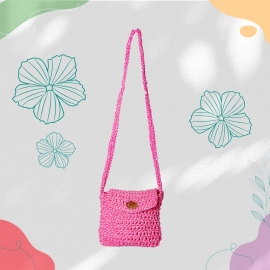 Happy Cultures | Rose White Crocheted Sling Bag | Handcrafted