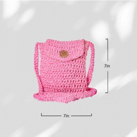 Happy Cultures | Rose White Crocheted Sling Bag | Handcrafted