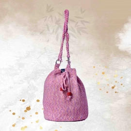 Happy Cultures | Salmon Multi Colour Tassel Potli Bag | Handcrafted