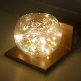 Barish Handcrafted Decor Single Goblet | Walnut