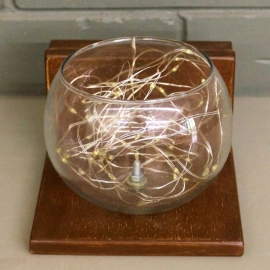 Barish Handcrafted Decor Single Goblet | Walnut