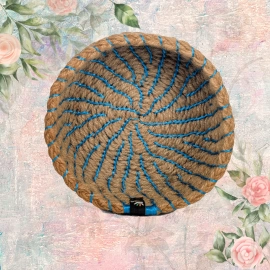 Happy Cultures | Sky Blue Jute Basket | Handcrafted