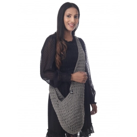 Happy Cultures | Smoke Grey Cotton Crochet Beach Bag | Handcrafted
