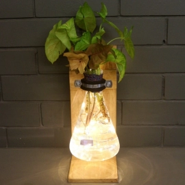 Barish Handcrafted Decor Table Top Planter | Rubberwood