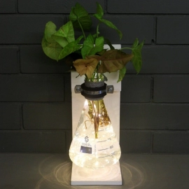 Barish Handcrafted Decor Table Top Planter | White