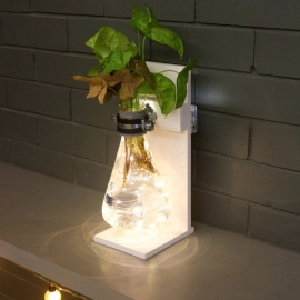 Barish Handcrafted Decor Table Top Planter | White