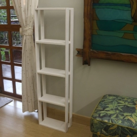 Barish Handcrafted Decor Tall Mutipurpose Stand | White