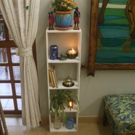 Barish Handcrafted Decor Tall Mutipurpose Stand | White