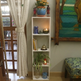 Barish Handcrafted Decor Tall Mutipurpose Stand | White