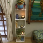 Barish Handcrafted Decor Tall Mutipurpose Stand | White