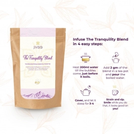 Jivisa | The Tranquility Blend - Stress Relief Herbal Tea (Tisane) - POUCH 50 GM