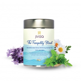 Jivisa | The Tranquility Blend - Stress Relief Herbal Tea (Tisane) - TIN 50 GM