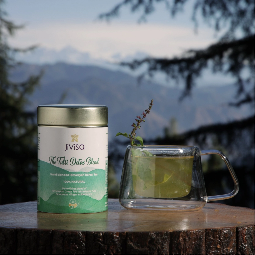 Jivisa | The Tulsi Detox Blend - Green Tea - TIN 50 GM