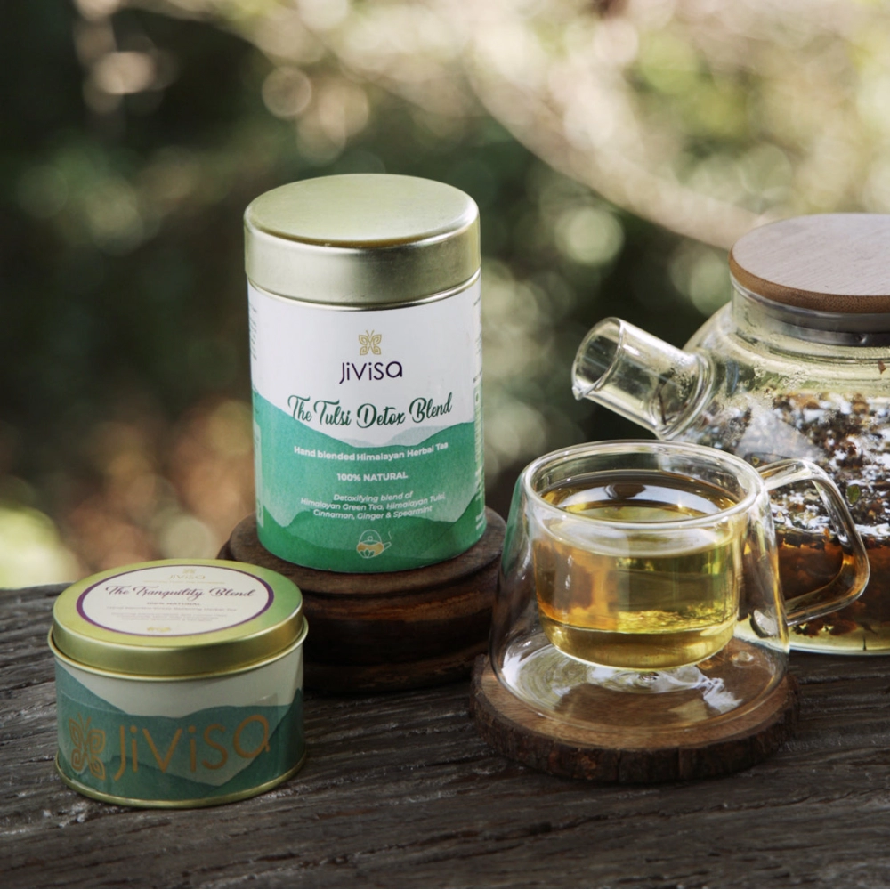 Jivisa | The Tulsi Detox Blend - Green Tea - TIN 25 GM