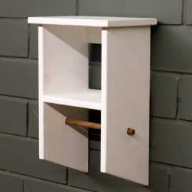 Barish Handcrafted Decor Tissue Paper Holder Wall Unit | White