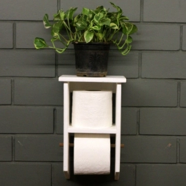 Barish Handcrafted Decor Tissue Paper Holder Wall Unit | White