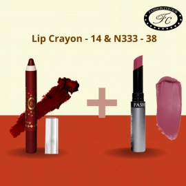 Ultra Matte Lip Crayon & Kiss Lip No Transfer Lipstick ( Combo Buy Lip Crayon and get Lipstick Free)