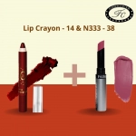 Ultra Matte Lip Crayon & Kiss Lip No Transfer Lipstick ( Combo Buy Lip Crayon and get Lipstick Free)