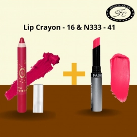 Ultra Matte Lip Crayon & Kiss Lip No Transfer Lipstick ( Combo Buy Lip Crayon and get Lipstick Free)