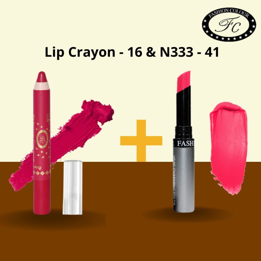 Ultra Matte Lip Crayon & Kiss Lip No Transfer Lipstick ( Combo Buy Lip Crayon and get Lipstick Free)