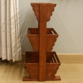 Barish Handcrafted Decor Veg & Fruit Basket 3 Tier | Firewood