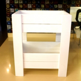 Barish Handcrafted Decor Veg & Fruit Simple Basket | 2 Tier | White