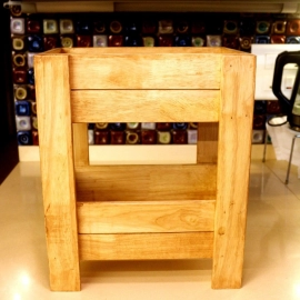 Barish Handcrafted Decor Veg & Fruit Simple Basket | 2 Tier | Rubberwood