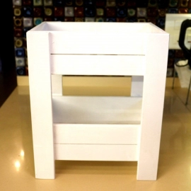 Barish Handcrafted Decor Veg & Fruit Simple Basket | 2 Tier | White