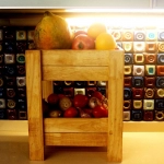 Barish Handcrafted Decor Veg & Fruit Simple Basket | 2 Tier | Rubberwood