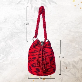 Happy Cultures | Vermilion Tassel Potli Bag | Handcrafted